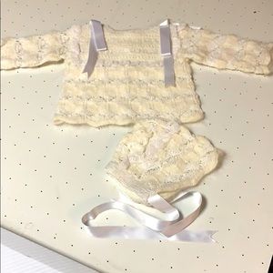 Newborn top and hat crotchet